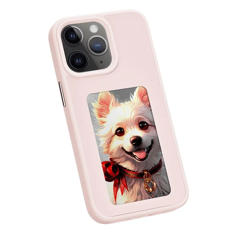 INKZONE For iPhone 11 Pro E Ink Phone Case PC+TPU 4-Color DIY Pattern Phone Cover