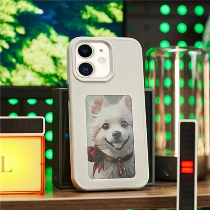 INKZONE For iPhone 11 4-Color E Ink Phone Cover NFC Projection DIY Pattern PC+TPU Case