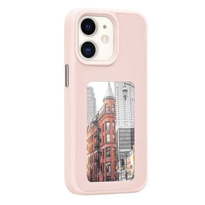 INKZONE For iPhone 11 4-Color E Ink Phone Cover NFC Projection DIY Pattern PC+TPU Case