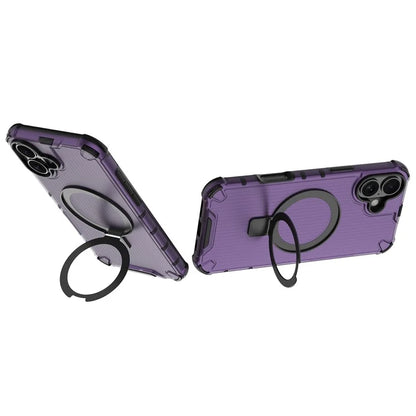 For iPhone 16 Plus Case with Kickstand PC+TPU Phone Cover Compatible with MagSafe