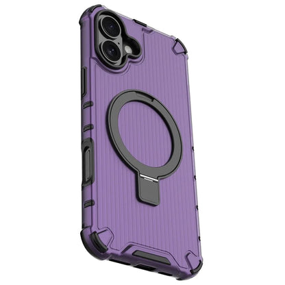 For iPhone 16 Plus Case with Kickstand PC+TPU Phone Cover Compatible with MagSafe