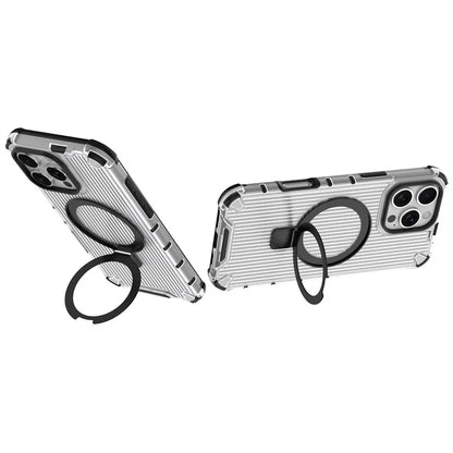 For iPhone 16 Pro Case with Kickstand PC+TPU Phone Cover Compatible with MagSafe