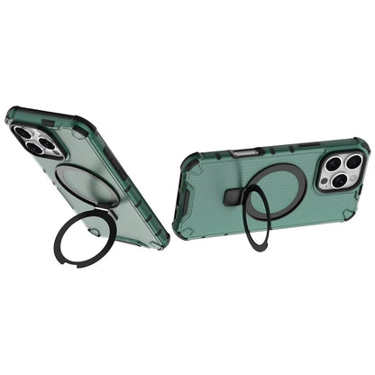 For iPhone 16 Pro Case with Kickstand PC+TPU Phone Cover Compatible with MagSafe