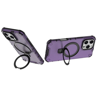 For iPhone 16 Pro Case with Kickstand PC+TPU Phone Cover Compatible with MagSafe