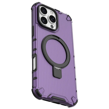 For iPhone 16 Pro Case with Kickstand PC+TPU Phone Cover Compatible with MagSafe