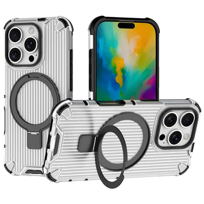 For iPhone 16 Pro Max Case with Kickstand PC+TPU Phone Cover Compatible with MagSafe