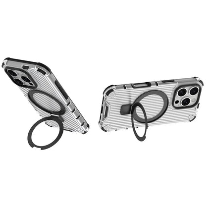 For iPhone 16 Pro Max Case with Kickstand PC+TPU Phone Cover Compatible with MagSafe