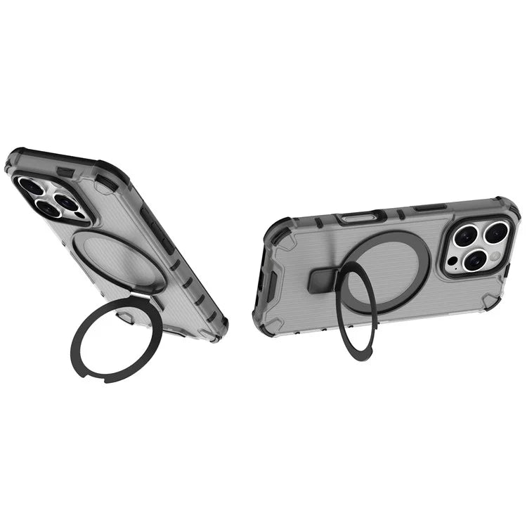 For iPhone 16 Pro Max Case with Kickstand PC+TPU Phone Cover Compatible with MagSafe