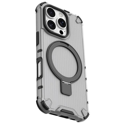 For iPhone 16 Pro Max Case with Kickstand PC+TPU Phone Cover Compatible with MagSafe