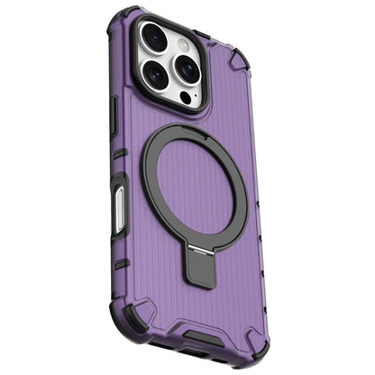 For iPhone 16 Pro Max Case with Kickstand PC+TPU Phone Cover Compatible with MagSafe