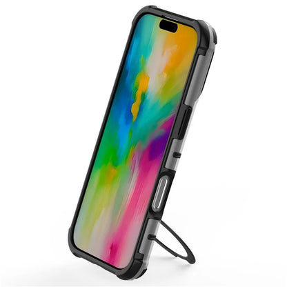 For iPhone 16 Pro Max Case with Kickstand PC+TPU Phone Cover Compatible with MagSafe