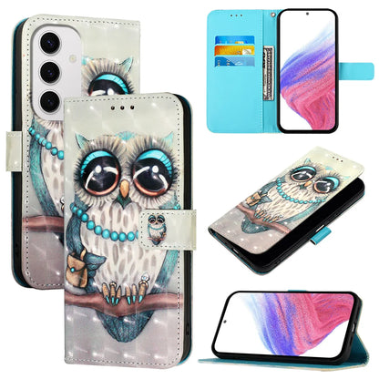 For Samsung Galaxy S24 FE Leather Case YB Pattern Printing Leather Series-2 Pattern Printing Wallet Stand Cover