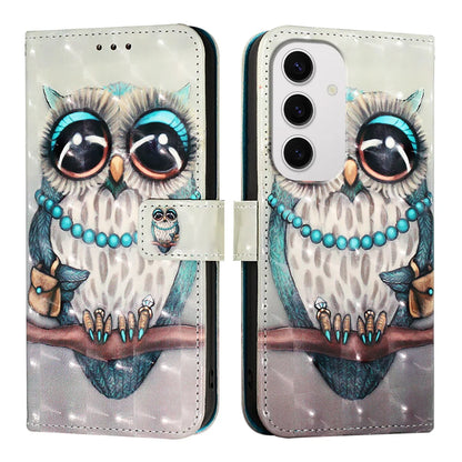 For Samsung Galaxy S24 FE Leather Case YB Pattern Printing Leather Series-2 Pattern Printing Wallet Stand Cover