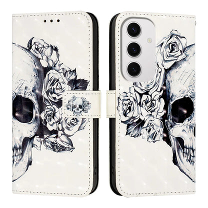 For Samsung Galaxy S24 FE Leather Case YB Pattern Printing Leather Series-2 Pattern Printing Wallet Stand Cover