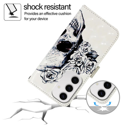 For Samsung Galaxy S24 FE Leather Case YB Pattern Printing Leather Series-2 Pattern Printing Wallet Stand Cover