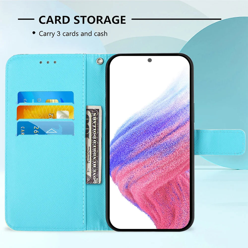 For Samsung Galaxy S24 FE Leather Case YB Pattern Printing Leather Series-2 Pattern Printing Wallet Stand Cover