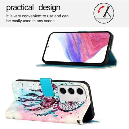 For Samsung Galaxy S24 FE Leather Case YB Pattern Printing Leather Series-2 Pattern Printing Wallet Stand Cover