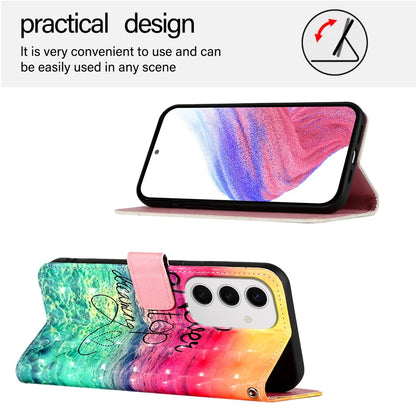 For Samsung Galaxy S24 FE Leather Case YB Pattern Printing Leather Series-2 Pattern Printing Wallet Stand Cover