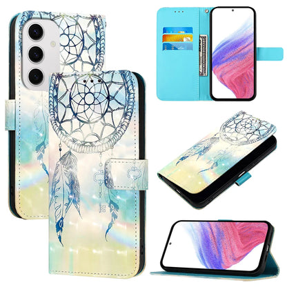 For Samsung Galaxy S24 FE Leather Case YB Pattern Printing Leather Series-2 Pattern Printing Wallet Stand Cover