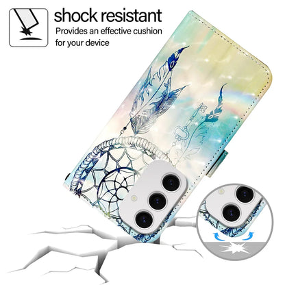 For Samsung Galaxy S24 FE Leather Case YB Pattern Printing Leather Series-2 Pattern Printing Wallet Stand Cover