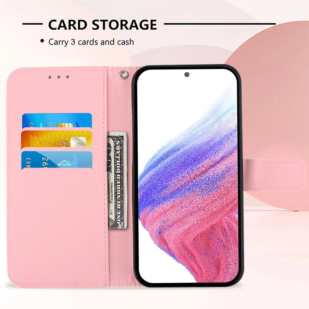 For Samsung Galaxy S24 FE Leather Case YB Pattern Printing Leather Series-2 Pattern Printing Wallet Stand Cover
