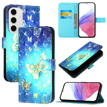 For Samsung Galaxy S24 FE Leather Case YB Pattern Printing Leather Series-2 Pattern Printing Wallet Stand Cover