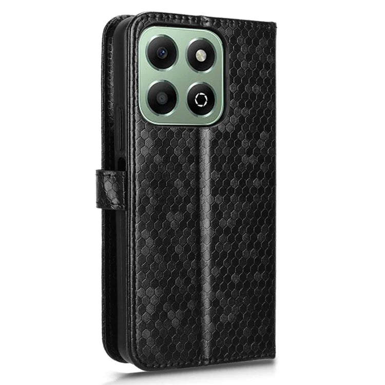 For Honor X6b 4G Wallet Case Dot Pattern Imprint PU Leather Phone Cover