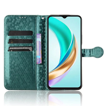 For Honor X6b 4G Wallet Case Dot Pattern Imprint PU Leather Phone Cover