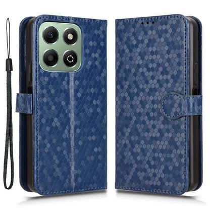 For Honor X6b 4G Wallet Case Dot Pattern Imprint PU Leather Phone Cover