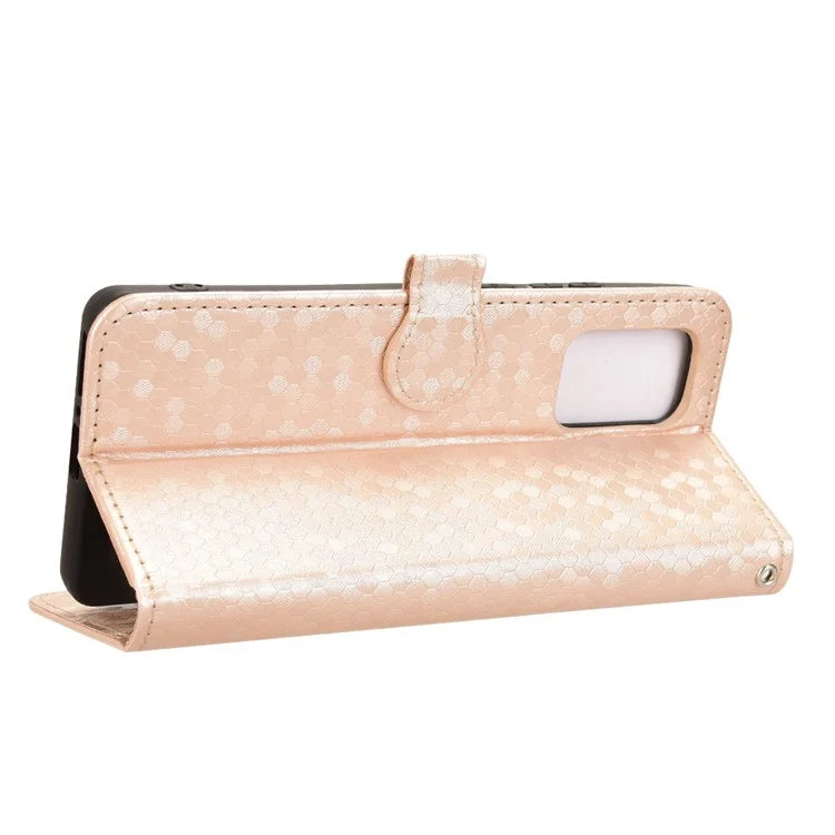 For Motorola Edge (2024) 5G Wallet Case Dot Pattern Imprint PU Leather Phone Cover