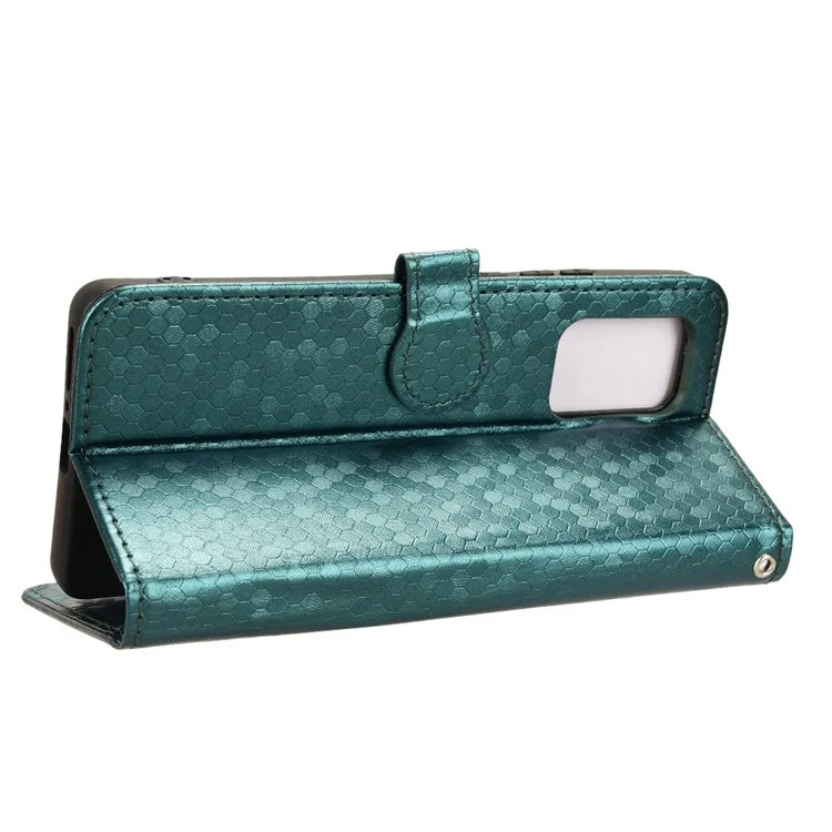 For Motorola Edge (2024) 5G Wallet Case Dot Pattern Imprint PU Leather Phone Cover
