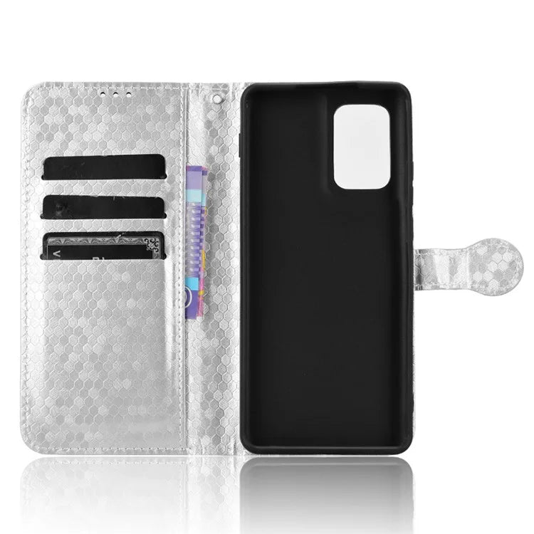 For Motorola Edge (2024) 5G Wallet Case Dot Pattern Imprint PU Leather Phone Cover