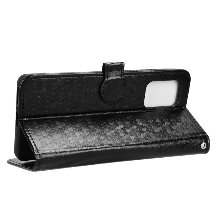 For Motorola Edge (2024) 5G Wallet Case Dot Pattern Imprint PU Leather Phone Cover