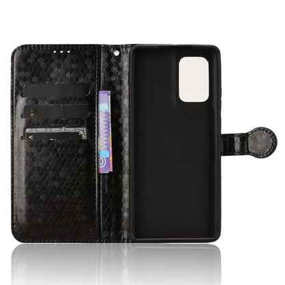 For Motorola Edge (2024) 5G Wallet Case Dot Pattern Imprint PU Leather Phone Cover