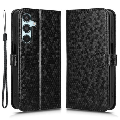 For Samsung Galaxy M35 5G Wallet Case Dot Pattern Imprint PU Leather Phone Cover