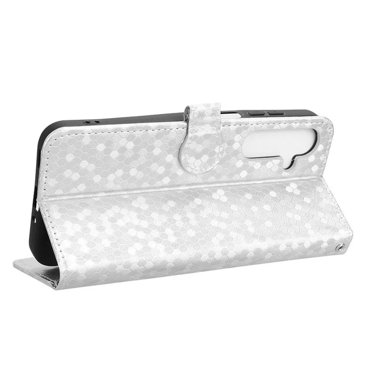 For Samsung Galaxy M35 5G Wallet Case Dot Pattern Imprint PU Leather Phone Cover