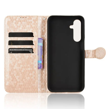 For Samsung Galaxy M35 5G Wallet Case Dot Pattern Imprint PU Leather Phone Cover