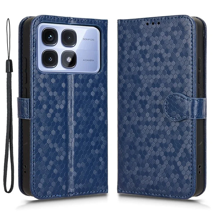 For Xiaomi Redmi K70 Ultra Wallet Case Dot Pattern Imprint PU Leather Phone Cover