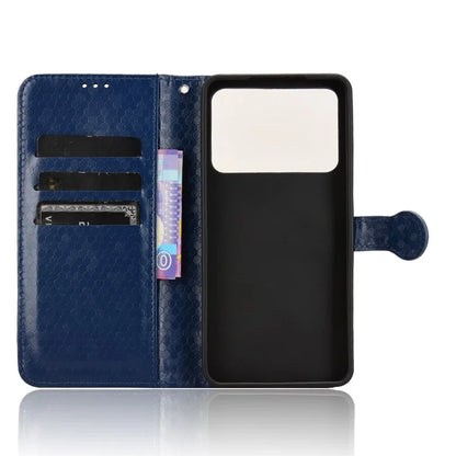 For Xiaomi Redmi K70 Ultra Wallet Case Dot Pattern Imprint PU Leather Phone Cover