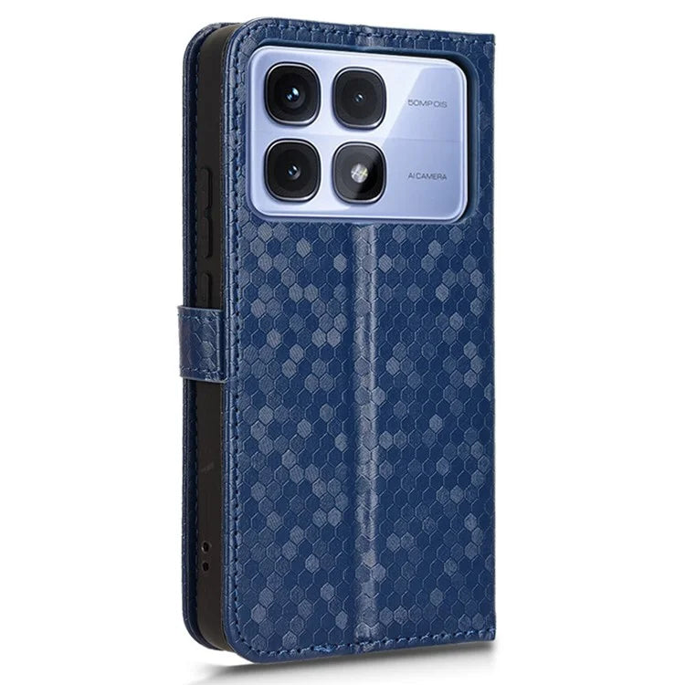 For Xiaomi Redmi K70 Ultra Wallet Case Dot Pattern Imprint PU Leather Phone Cover