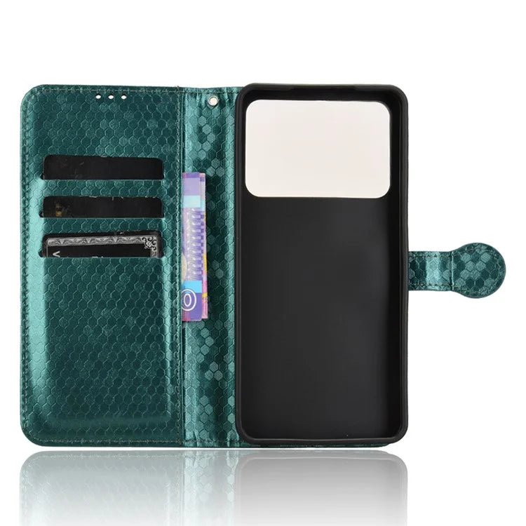 For Xiaomi Redmi K70 Ultra Wallet Case Dot Pattern Imprint PU Leather Phone Cover