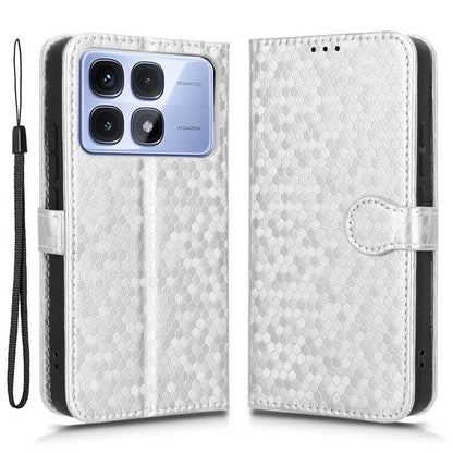 For Xiaomi Redmi K70 Ultra Wallet Case Dot Pattern Imprint PU Leather Phone Cover