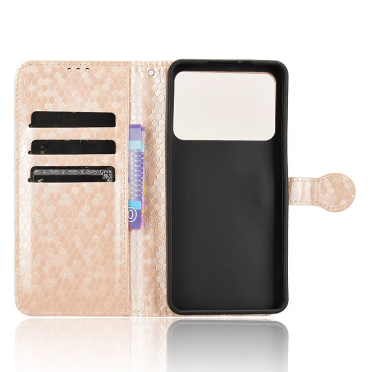 For Xiaomi Redmi K70 Ultra Wallet Case Dot Pattern Imprint PU Leather Phone Cover