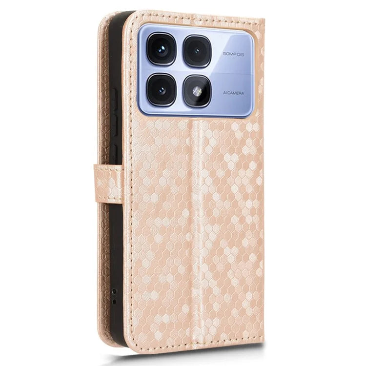 For Xiaomi Redmi K70 Ultra Wallet Case Dot Pattern Imprint PU Leather Phone Cover