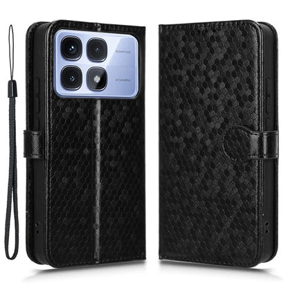For Xiaomi Redmi K70 Ultra Wallet Case Dot Pattern Imprint PU Leather Phone Cover
