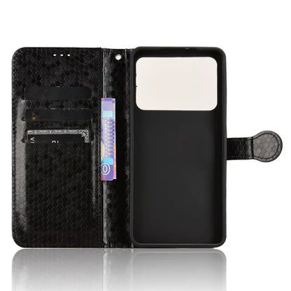 For Xiaomi Redmi K70 Ultra Wallet Case Dot Pattern Imprint PU Leather Phone Cover