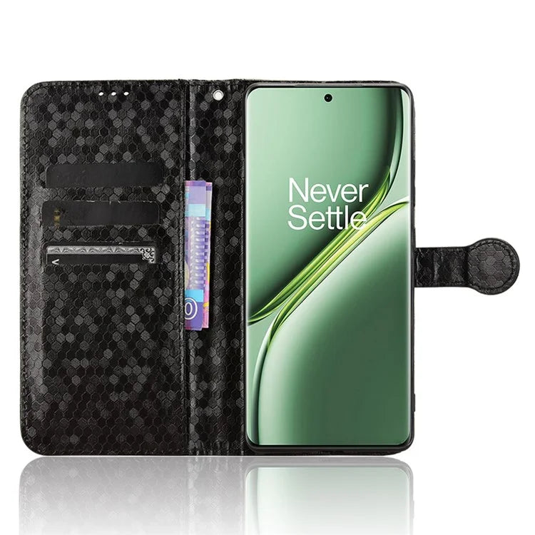 For OnePlus Ace 3 Pro 5G Wallet Case Dot Pattern Imprint PU Leather Phone Cover