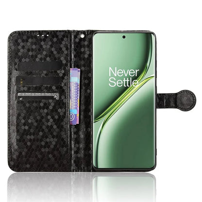 For OnePlus Ace 3 Pro 5G Wallet Case Dot Pattern Imprint PU Leather Phone Cover