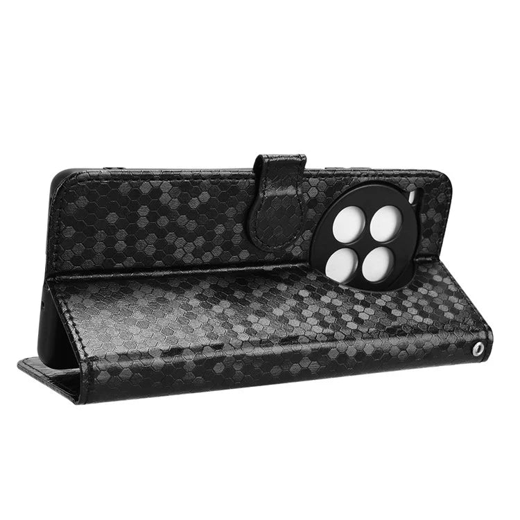 For OnePlus Ace 3 Pro 5G Wallet Case Dot Pattern Imprint PU Leather Phone Cover