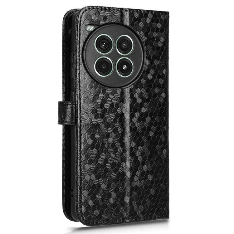 For OnePlus Ace 3 Pro 5G Wallet Case Dot Pattern Imprint PU Leather Phone Cover